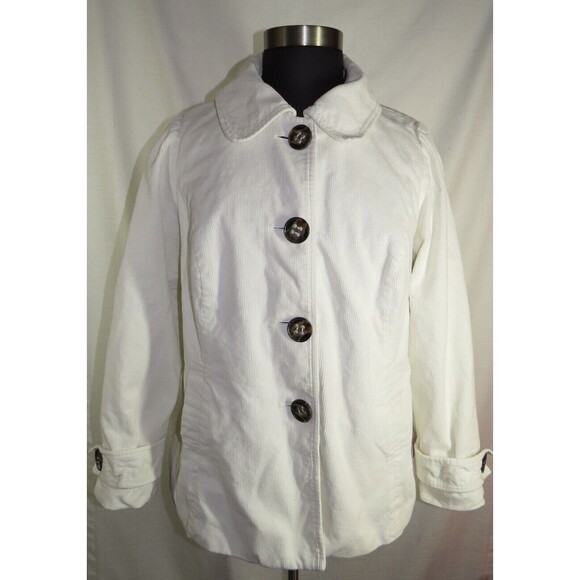 Lane Bryant White Corduroy Jacket Plus Size 14-16 - Picture 2 of 8